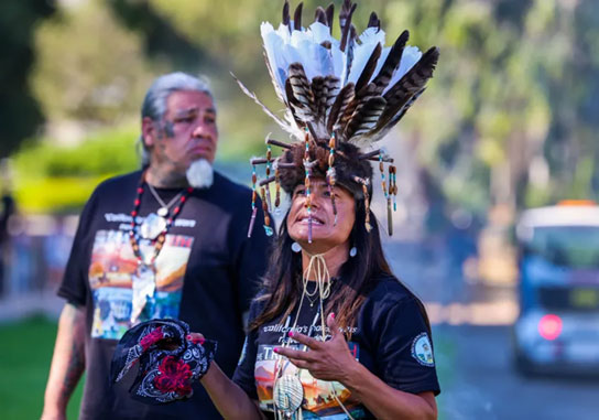 ‘Trail of Truth:’ Muwekma Ohlone Tribe demands return of artifacts, remains as cross-country protest winds through the Bay Area